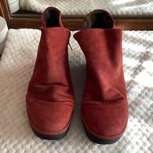 Fly London Red Ankle Booties